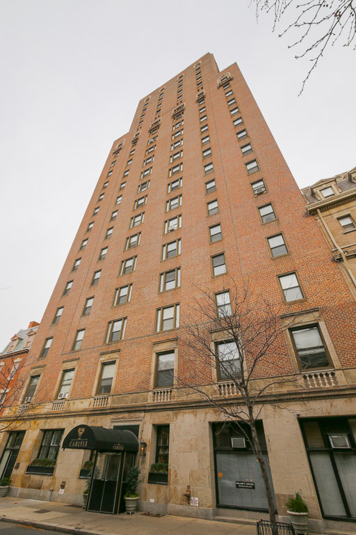 The Carlyle is a luxury condo building located one block from Rittenhouse Square Philadelphia